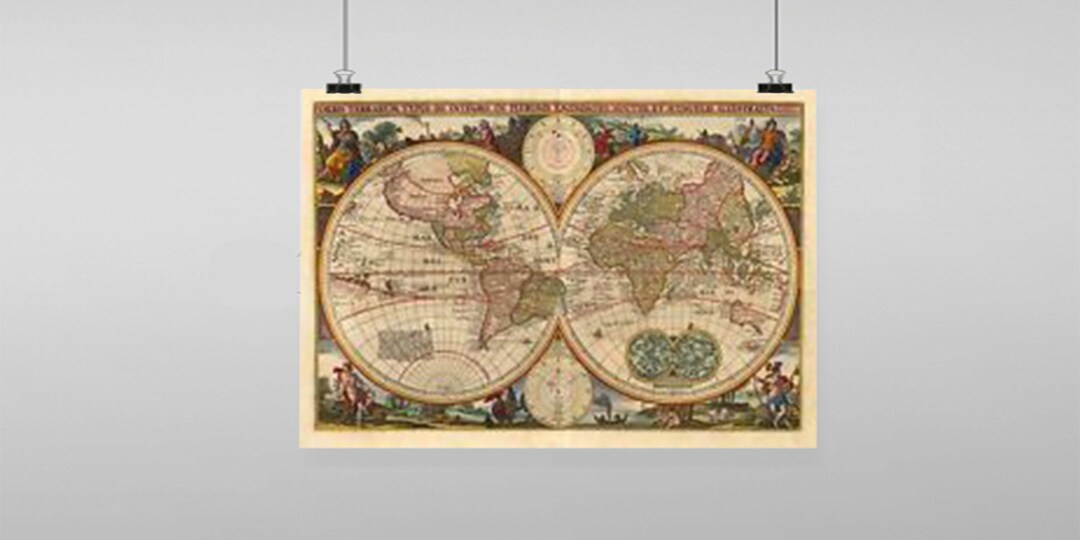 Old World Map - Vintage Reproduction Wall Art Decro Decor Poster Print ...