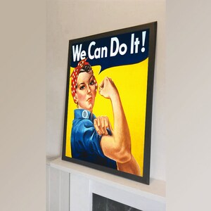 World War propaganda We Can Do It Woman - Vintage Reproduction Wall Art Decro Decor Poster Print Any size