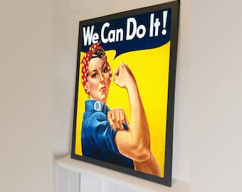 World War propaganda We Can Do It Woman - Vintage Reproduction Wall Art Decro Decor Poster Print Any size