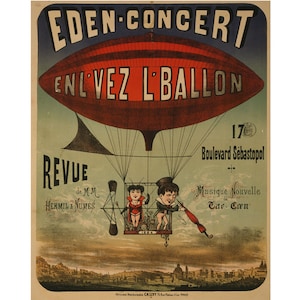 Globo francés Eden Vintage esmalte de metal TIN SIGN placa de pared