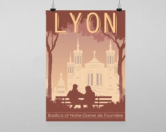 Lyon France Travel - Travel Wall Art Decro Decor Poster Print Any size