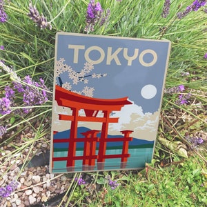 Tokyo Vintage Travel  Advertising Enamel Metal TIN SIGN Wall Plaque