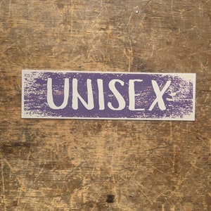Unisex Door Sign Bathroom Toilets Changing Room Enamel Metal TIN SIGN Wall Plaque