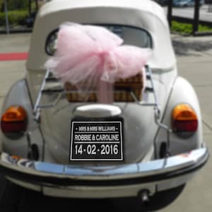 Car Vintage Number PLate METAL SIGN Wedding Plaque , Signs, Wedding Signs, Wedding Gift