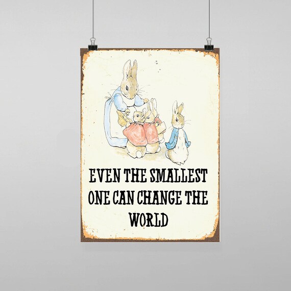 Peter Rabbit Smallest Vintage Art Print Poster A1 A2 A3 A4 A5