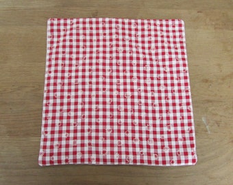 Red gingham pillow | Etsy Red Gingham Letter W Throw Pillow Case