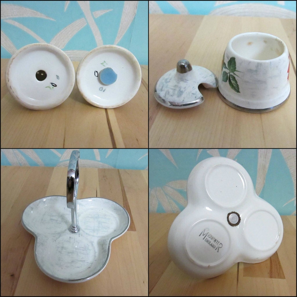 Delightful 1950s Midwinter Rose Marie cruet set Etsy