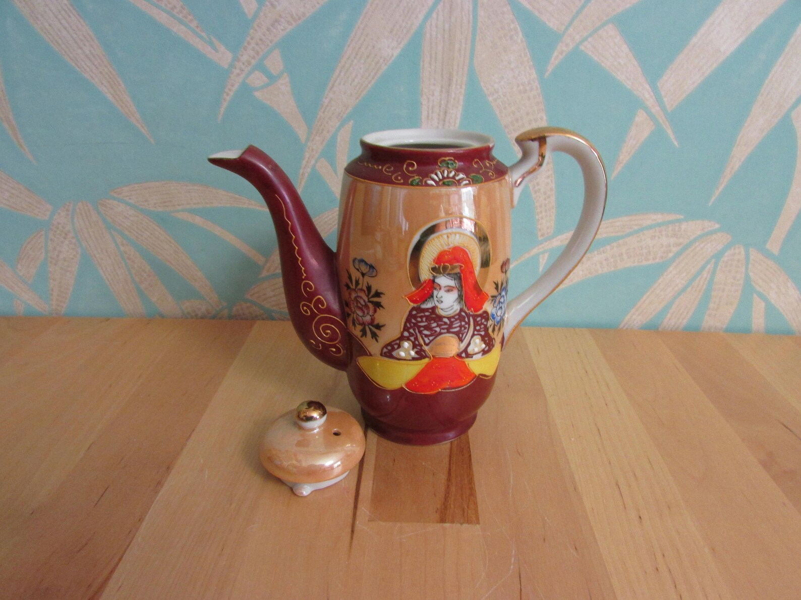Delicate vintage handpainted Japanese Samurai tea set with Etsy 日本
