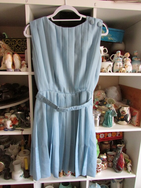 Vintage Baby Blue Pleated Day Dress by Kay Dunhill Exclusive to the Myer Emporium Size 8 10 Etsy