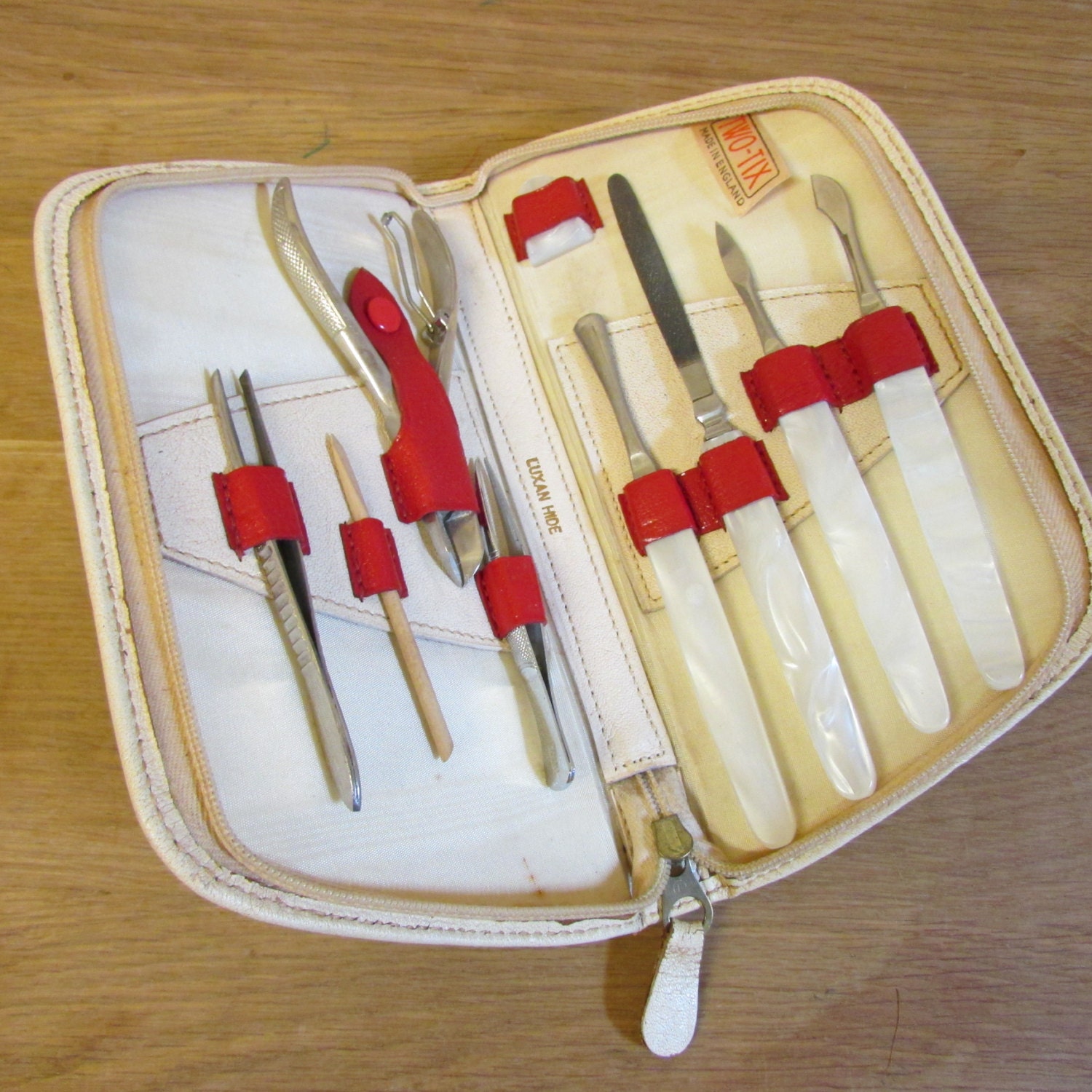 Vintage complete & unused MOP manicure/pedicure set by | Etsy