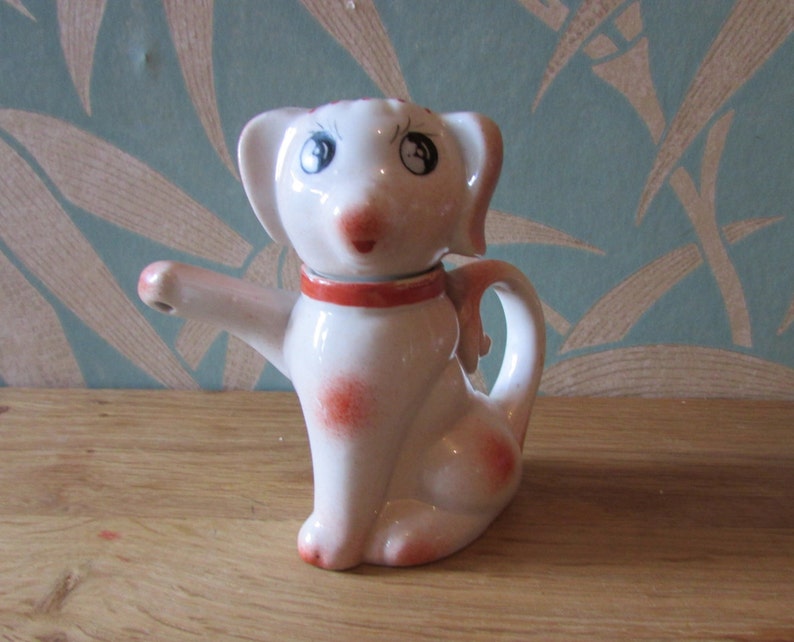 circa.. 1950s ceramic puppy/dog teapot, made in China image 1