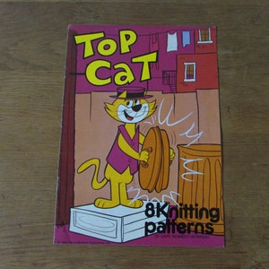 1988 eight Intarsia knitting patterns by Gary Kennedy - Top Cat
