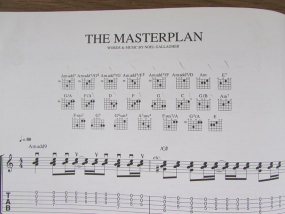 裁断済み 初版 ジ・アザー・サイド・オブ・オアシス ギタースコア 楽譜 タブ譜 裁断済み 初版 ジ・アザー・サイド・オブ・オアシス ギタースコア 楽譜