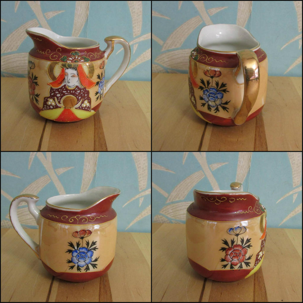 Delicate vintage handpainted Japanese Samurai tea set with Etsy 日本