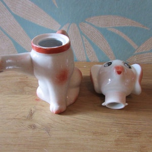 circa.. 1950s ceramic puppy/dog teapot, made in China image 3