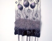 Art panel  Wall hanging felt Felted picture Wall pocket organizer Tapestry wool Handmade art panel Art felting textiles Fantasy gift