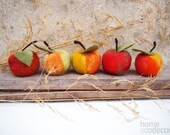 Felt Apple  Christmas Decoration  Needle Felted Red Apple  Fruit decoration  Home Decoration  Fall Decoration Christmas Ornament