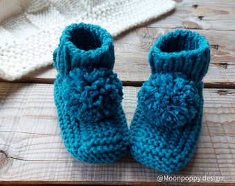 Knit baby booties, Baby slippers, Knitted baby coming home accessories