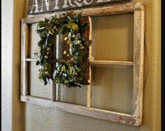 window pane wreath etsy