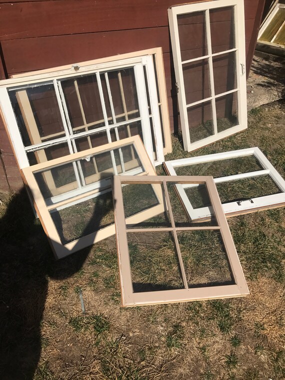 ON SALE wood window frames wood window panes 6 pane wood Etsy