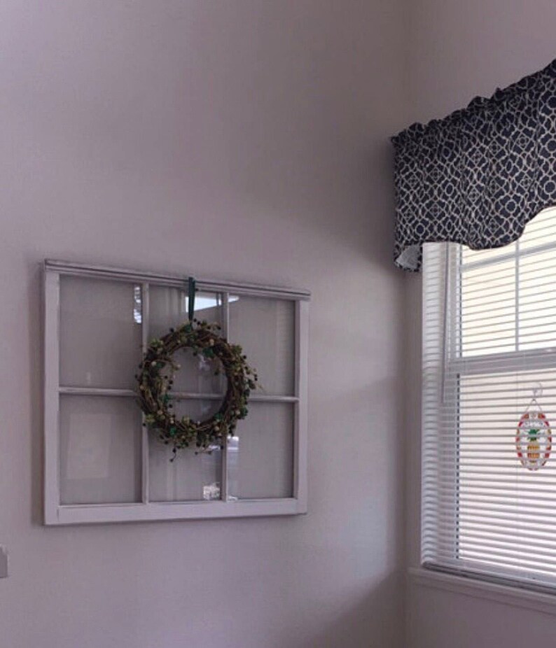 On Wood Window Pane Wreath Hanger Frame 6 Shabby Sash Rustic Wedding