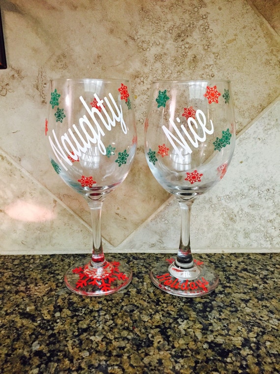 christmas wine glasses plastic