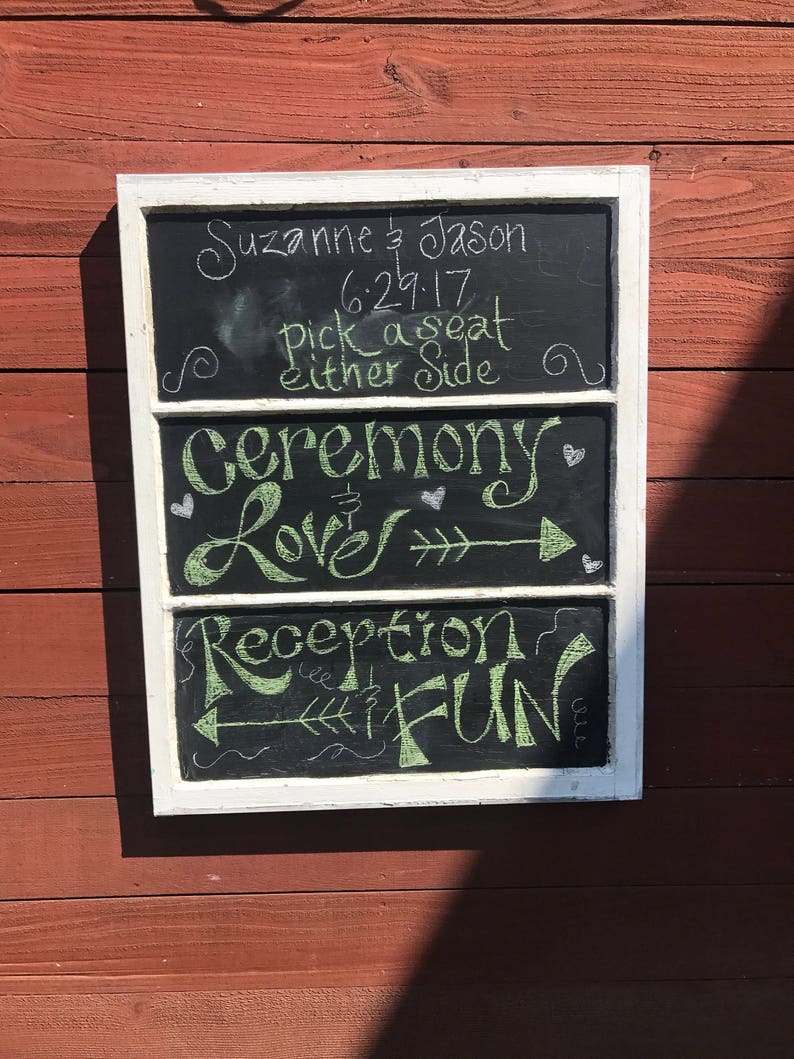 On Wedding Chalkboard Kitchen Wood Window Signs