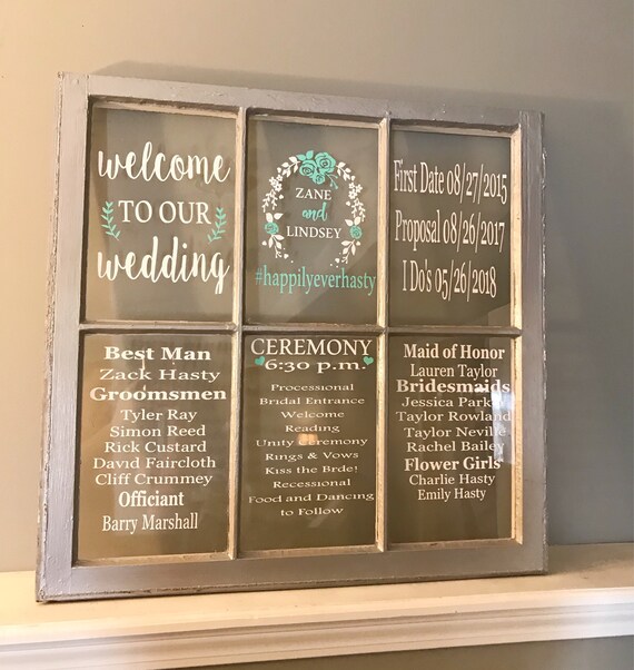 sale sale wedding programs wedding program sign 6 pane etsy