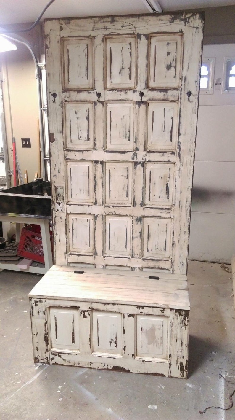 Sale Hall Tree Wooden Door Hall Tree Repurposed Door Etsy