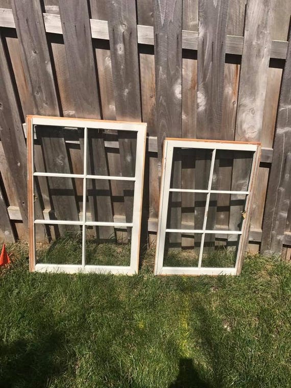 ON SALE wood window frame wood window pane 6 pane wood Etsy