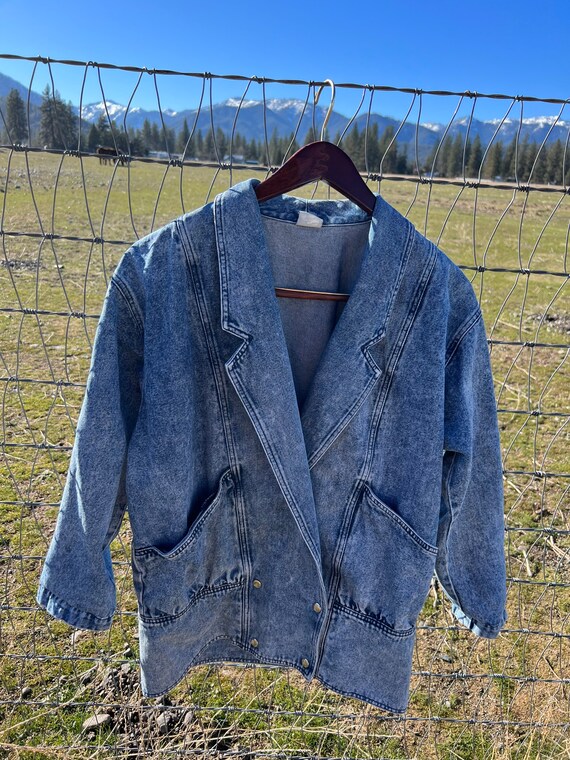 80’s acid wash denim jacket - image 2