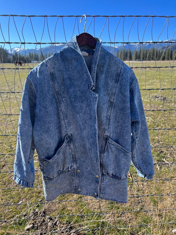 80’s acid wash denim jacket - image 4