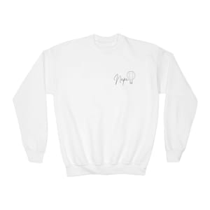 Napa Hot Air Balloon Youth Crewneck Sweatshirt | Cute Gift for Kids, Comfortable Casual Wear, Birthday Present, Girls & Boys Sweatshirt