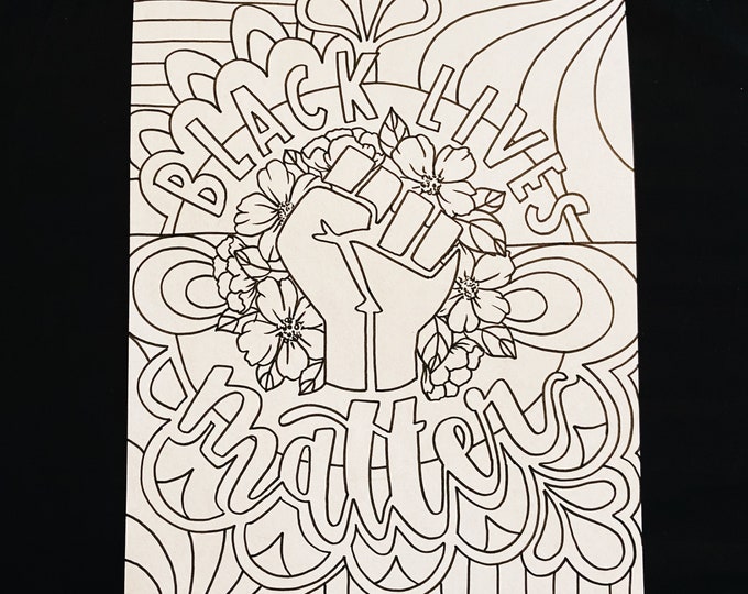 Black Lives Matter Coloring Page 8.5x11 - Etsy