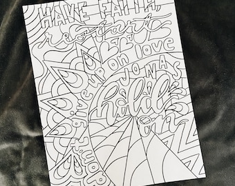 Hold On Coloring Page - 8.5x11"
