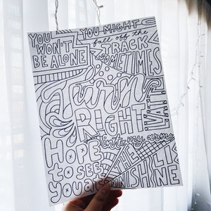Turn Right Coloring Pages - 8.5x11"