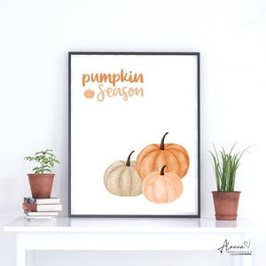 DIGITAL Print | Pumpkin Season | Halloween Print | Digital Art | Wall Art | Halloween Decor | Pumpkins | PDF, PNG | Instant Download |