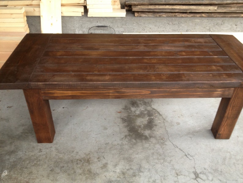 Industrial Coffee Table with Breadboard Ends
