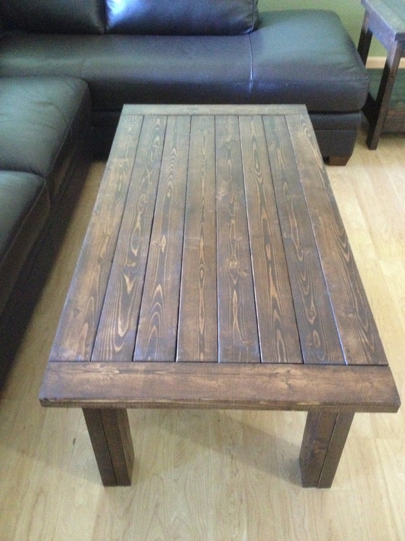 Rustic Handmade Coffee Table With Breadboard Ends Etsy