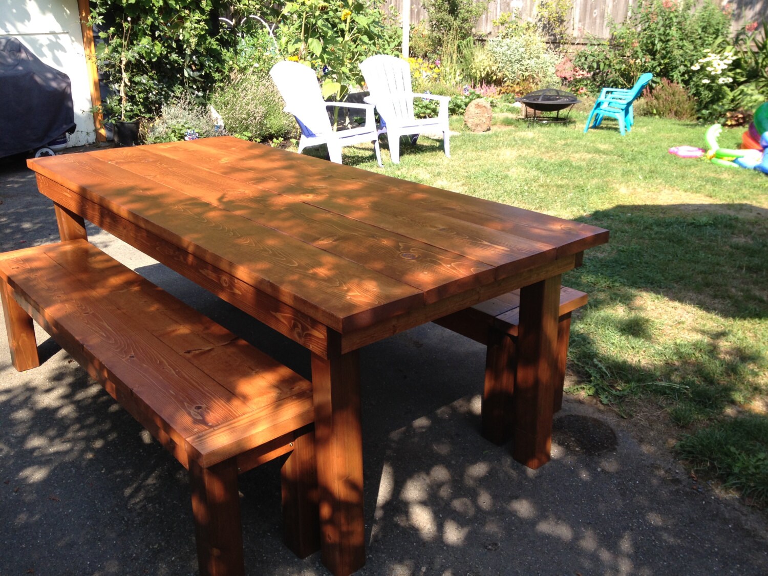 Custom Farmhouse Outdoor Yard Table Etsy