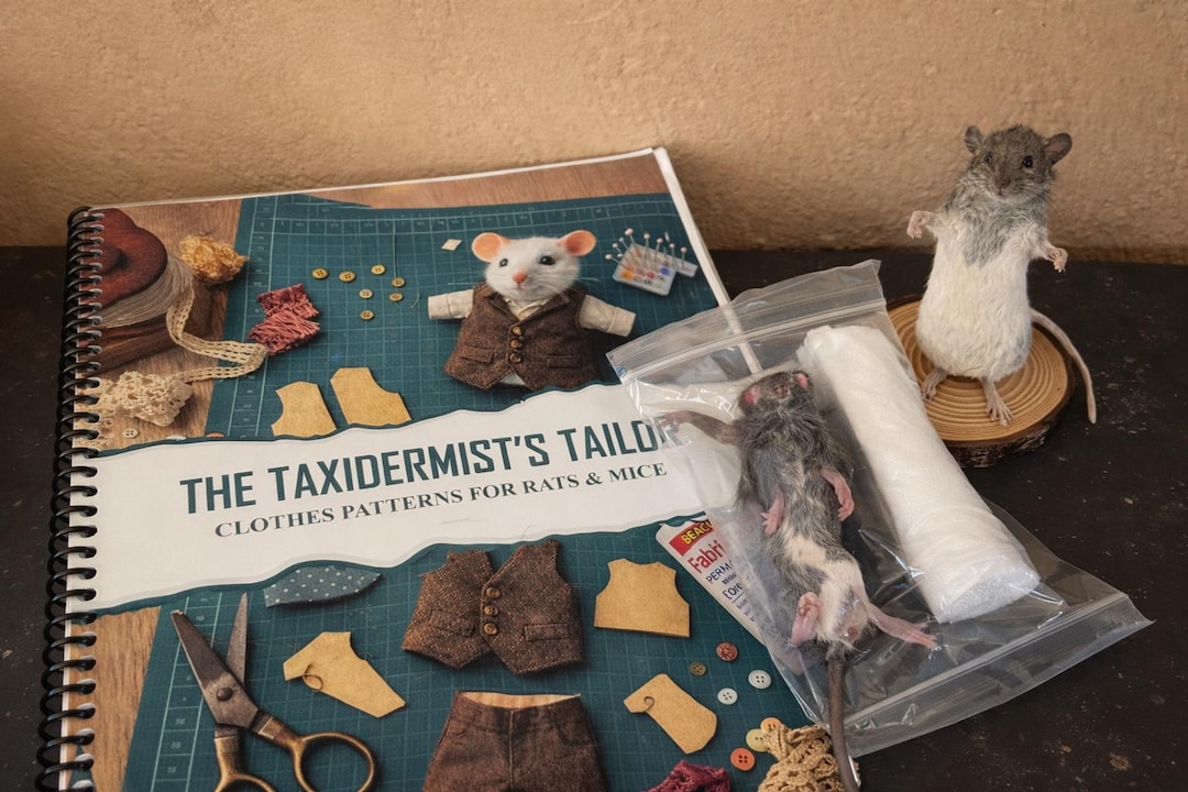 Clothes For Rats Tutorial Do It Yourself Rat Taxidermy Kit With Real Rat Skin and Sewing Pattern ...