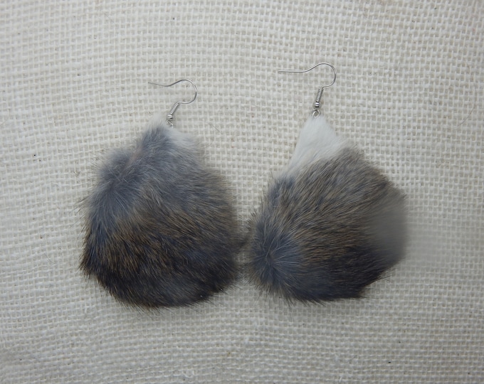 Taxidermy Rat fur Earrings made from Real Rat Pelts Oddities