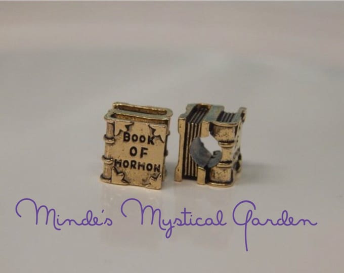 Charm Bracelet Gold color European Book of Mormon Charm