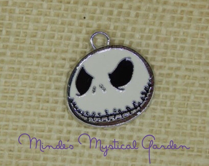 Glow in the dark Jack Skellington Charm Bracelet Nightmare before Christmas Jack Skellington Face Inspired Charm