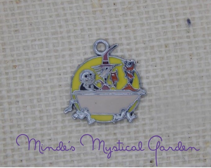 Nightmare before Christmas Bath tub with Lock, Shock and Barrel Inspired Charm