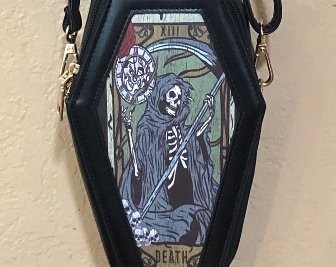 Death Tarot card  Coffin purse free shipping Our Exclusive