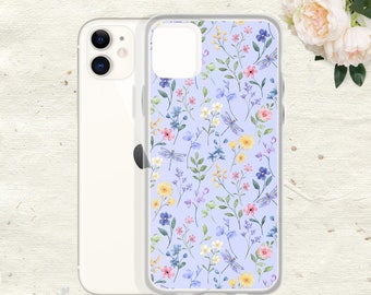 Blue Yellow Wildflowers iPhone Case, iPhone 15 case, iPhone 14 case, iPhone 13 case, iPhone 12 case, iPhone 11 case, Gift for Her Mom, XR XS