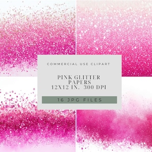 Carta digitale glitter rosa, download immediato, uso commerciale, artigianato per scrapbooking, carta stampabile, diario spazzatura, sfondo glamour bling