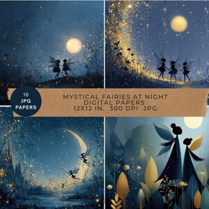 Fairy Forest Digital Paper Pack: Scrapbook, Collage, & Decoupage (16 JPG Graphics)