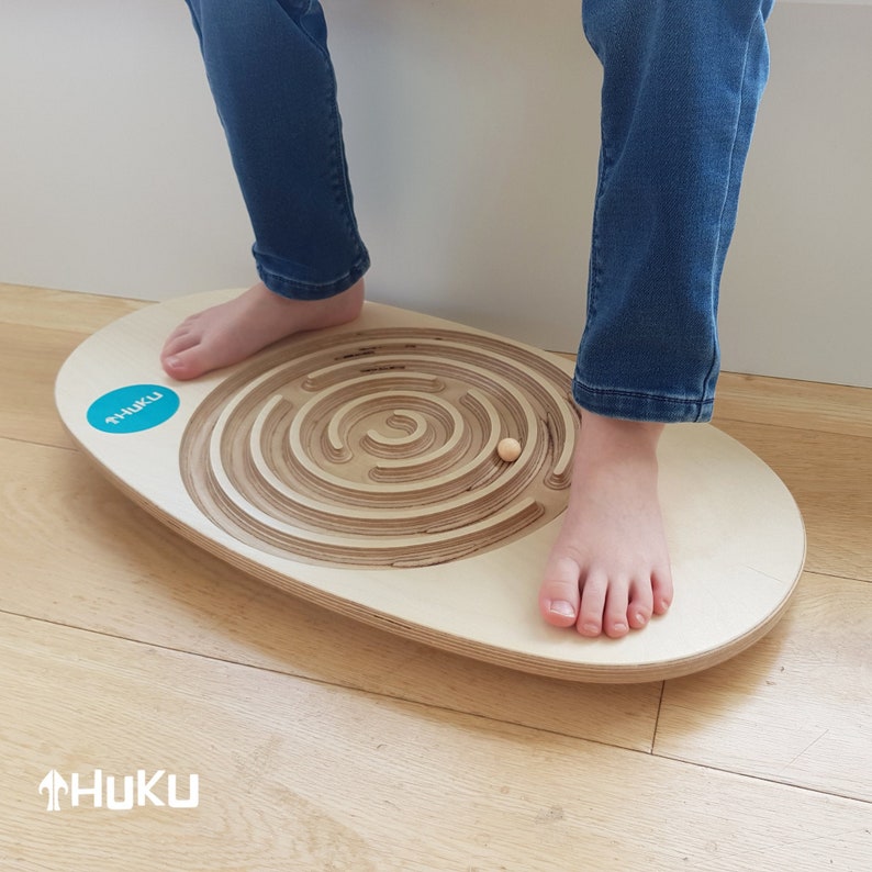 Huku Ulu Balance Board for Kids Handmade Wood Balance Toy Etsy